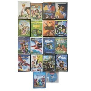 10 DVD Lot Kids Animated DISNEY/Pixar Movie Toy Story Princess Monster Lion King